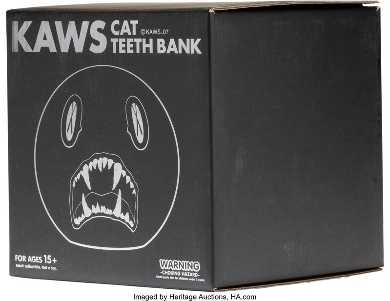KAWS, ‘Cat Teeth Bank (Black)’, 2007, Sculpture, Painted cast vinyl, Heritage Auctions