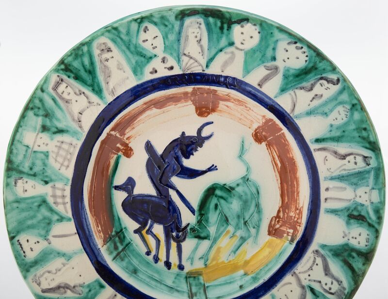 Pablo Picasso, ‘Corrida aux personnages’, 1950, Design/Decorative Art, Terre de faïence dish with glazing and hand painting, Heritage Auctions
