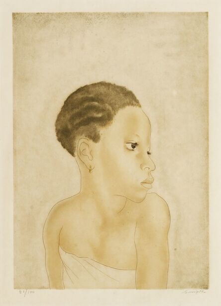 Léonard Tsugouharu Foujita 藤田 嗣治, ‘LA PETITE AFRICAINE’, 1929