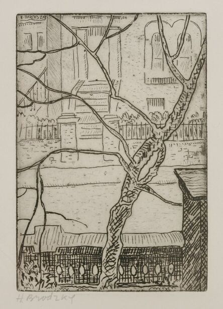 Horace Ascher Brodzky, ‘Street With Trees’