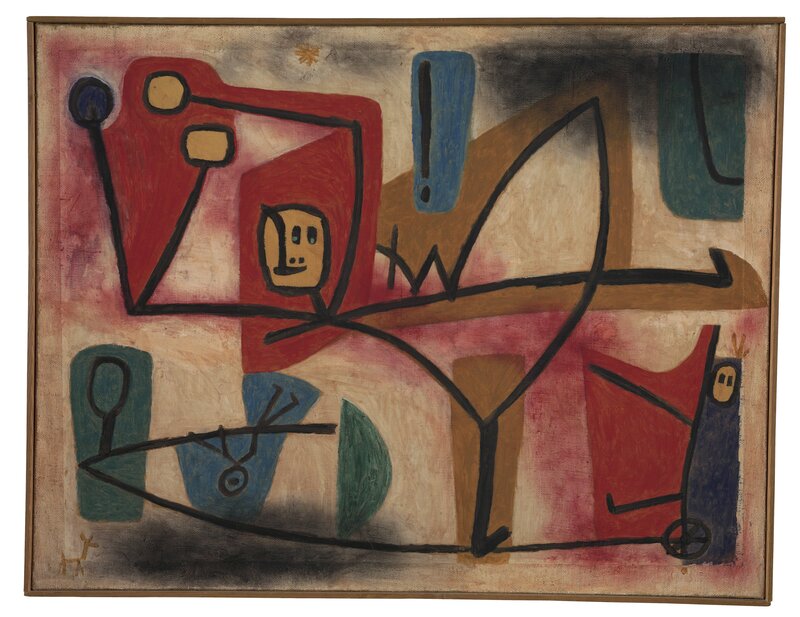 Paul Klee, ‘Exubérance’, 1939, Mixed Media, Oil and colour glue paint on paper on hessian canvas, Centre Pompidou