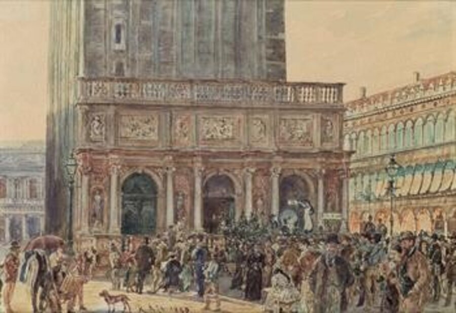 The St. Mark's Square in Venice
