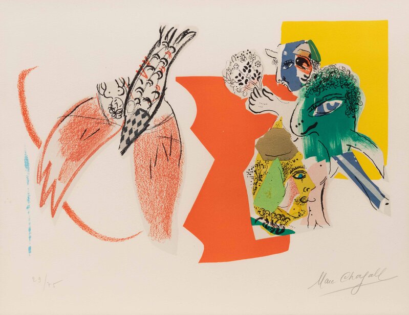 Marc Chagall, ‘Composition for XXe Siecle’, 1966, Print, Color lithograph, Hindman