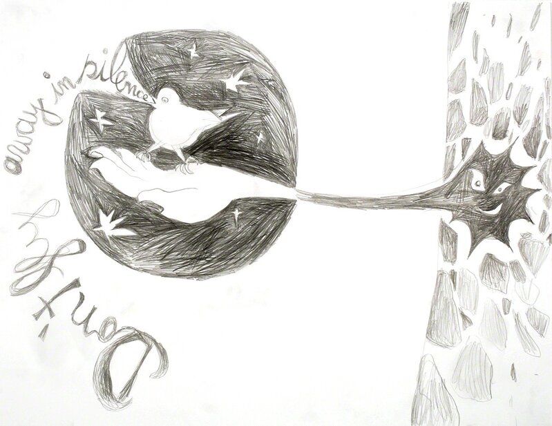 Bendix Harms, ‘IST ES DENN EIN VOGELLIED, 5.10.2011-1’, 2011, Drawing, Collage or other Work on Paper, Pencil on paper, Galerie Sabine Knust | Knust Kunz Gallery Editions