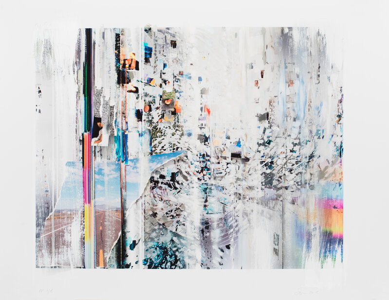 Sarah Sze, ‘Afterimage, Silver’, 2018, Print, Acrylic paint, ink, mono-type on archival paper, Downtown for Democracy