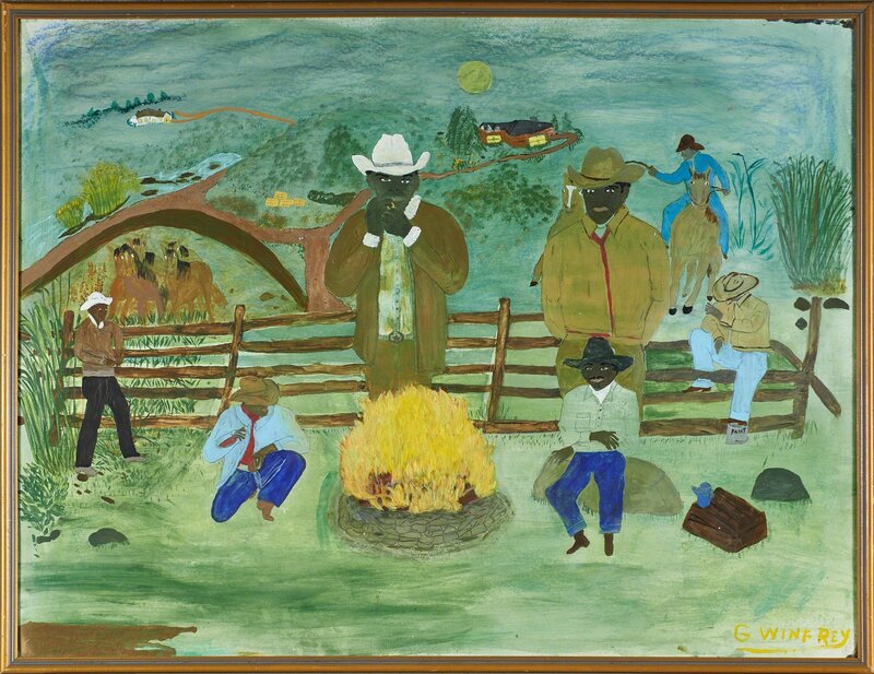 Geraldine Winfrey, ‘Untitled (My Oklahoma Family)’, Painting, Rago/Wright/LAMA/Toomey & Co.