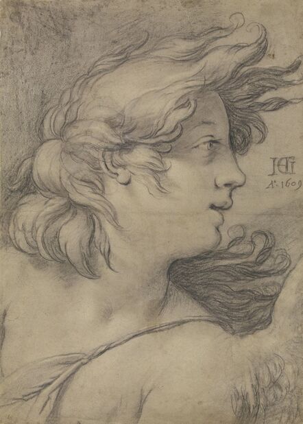 Hendrik Goltzius, ‘Bust of an Angel’, 1609