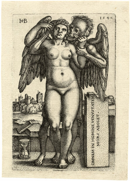 Hans Sebald Beham, ‘Death and the Standing Nude Woman’, 1542
