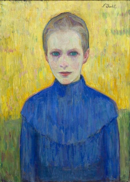 Nils Dardel, ‘Flicka i blå klänning (Girl in a blue dress)’, 1910