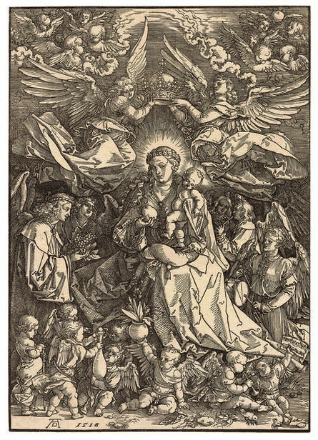Albrecht Dürer, ‘The Virgin and Child surrounded by many Angels’, 1518