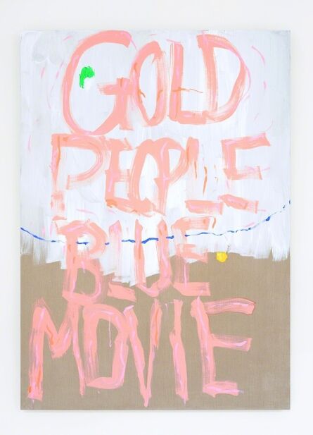 Pope.L, ‘Gold People Blue Movie’, 2014
