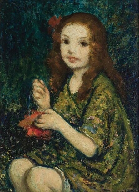 Francis Luis Mora, ‘Portrait of the artist's daughter’, ca. 1920