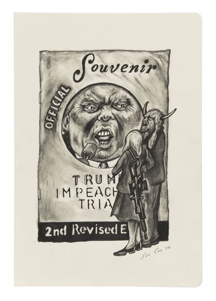 Sue Coe, ‘Official Souvenir Guide to the Trump Impeachment Trial’, 2021