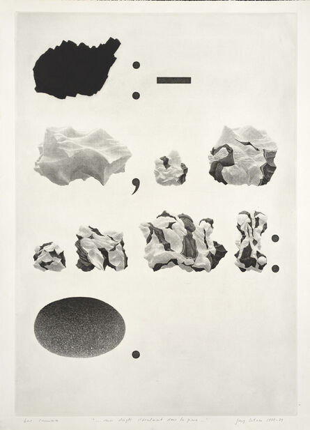 Joerg Ortner, ‘...Mes doigts s'écoulaient dans la pierre…’, 1973-1974