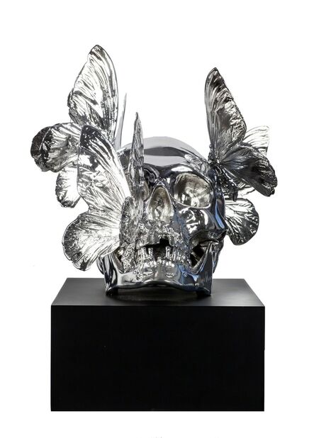 Philippe Pasqua, ‘Skull with Butterflies’, 2017