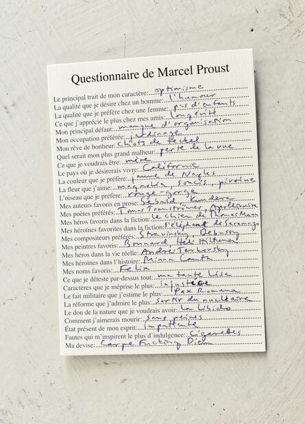 Elina Brotherus, ‘Questionnaire de Marcel Proust’, 2016