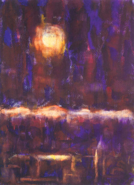 Christian Rohlfs, ‘Mondnacht über Dorf und See (Ascona) (Moonlit Night over Village and Lake (Ascona))’, 1927
