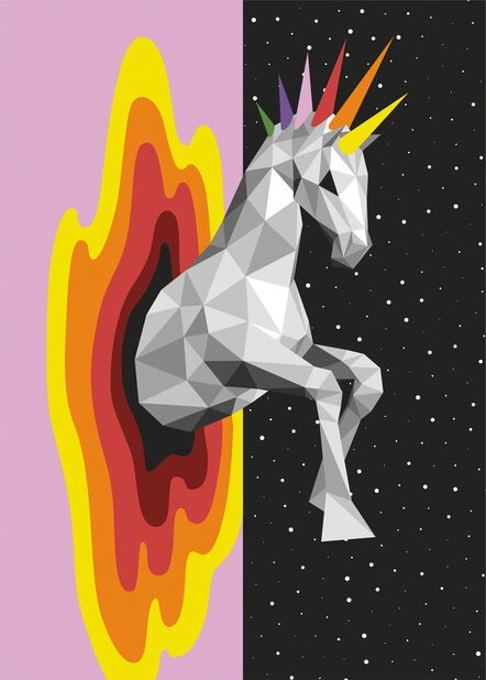 Okuda San Miguel, ‘Jumping to Another Dimension’, 2018