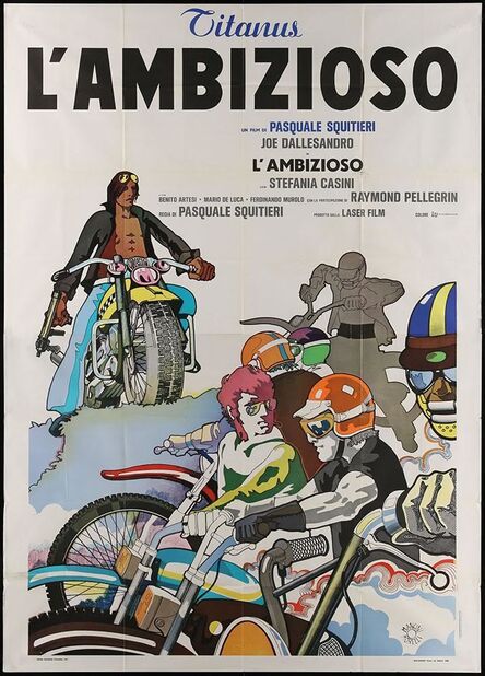 Anon, ‘CLIMBER Italian Two Panel 1975 different Morelli art of Joe Dallesandro & bikers on motorcycles!’, 1975