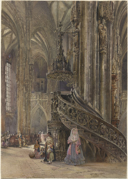 Rudolf von Alt, ‘The Interior of the Cathedral of Saint Stephen at Vienna’, 1841