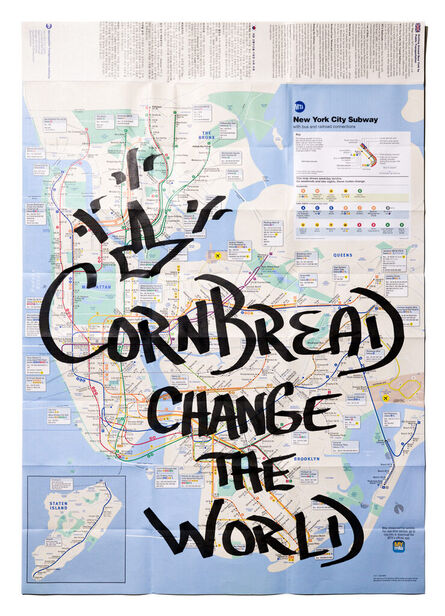 Cornbread, ‘New York Subway Map: Cornbread Change The World I’, 2024