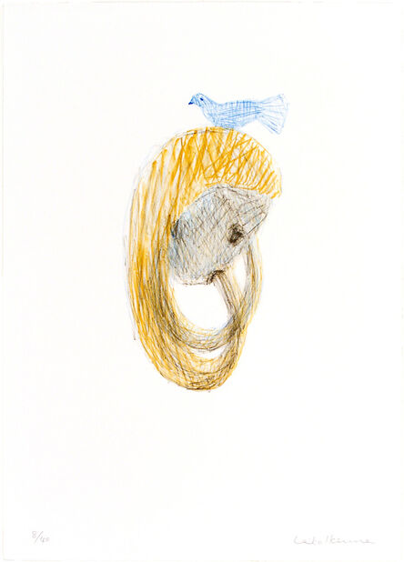 Leiko Ikemura, ‘Blauer Vogel auf dem Kopf’, 1997