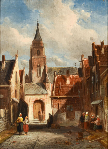 Charles Henri Joseph Leickert, ‘Torenstraat Scheveningen’, 1890-1900