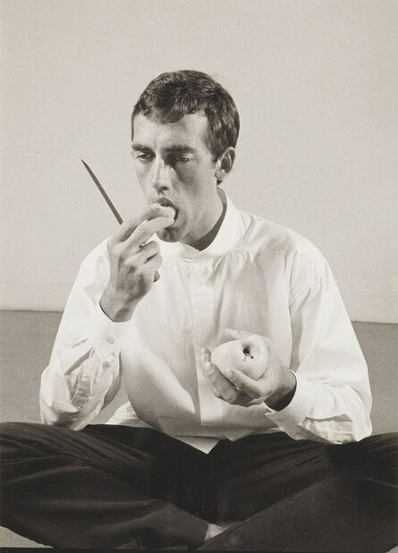 Peter Hujar, ‘Forbidden Fruit' (David Wojnarowicz Eating an Apple in an Issey Miyake shirt) from The Twelve Perfect Christmas Gifts from Dianne B.’, 1983