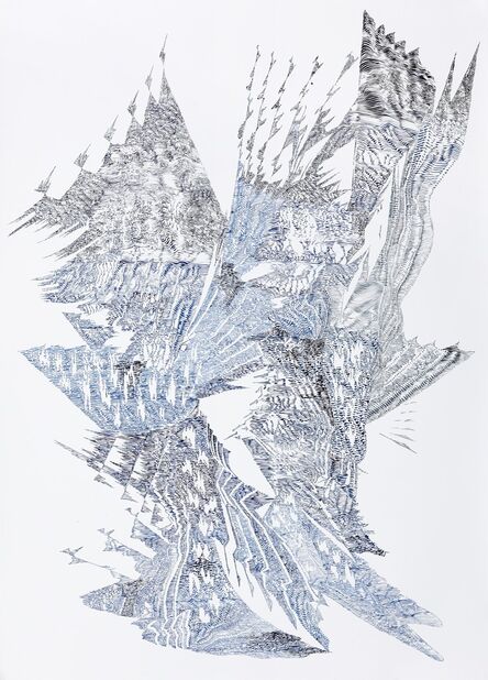 Lyndi Sales, ‘Erosion Drawings: Blue Print for an Undesired World 3’, 2015