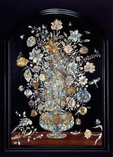 Dirck van Rijswijck, ‘Panel with floral still life’, 1654