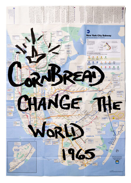 Cornbread, ‘New York Subway Map: Cornbread Change The World 1965’, 2024