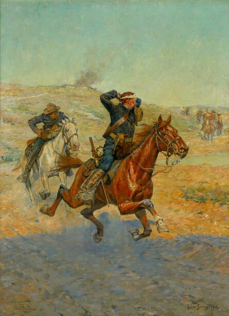 Charles Schreyvogel, ‘Going for Reinforcements’, 1901