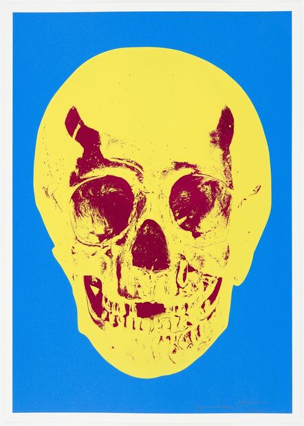 Damien Hirst, ‘Cerulean Blue Pigment Yellow Royal Red Pop Up Skull ’, 2012