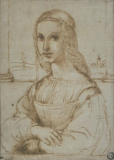 Raphael, ‘Femme en buste, de trois quarts vers la gauche, les bras croisés (Bust of a woman, in three-quarters profile facing left, with folded arms)’