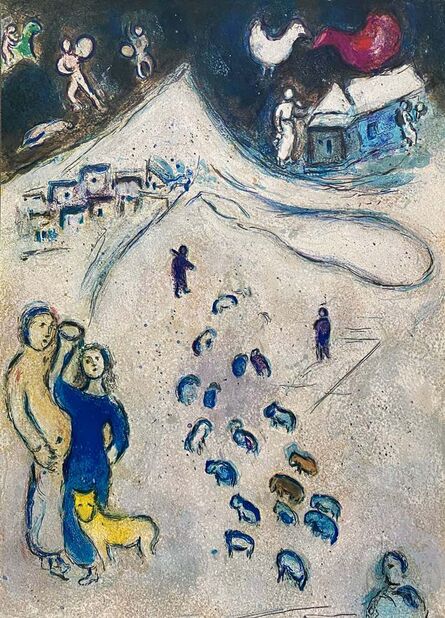 Marc Chagall, ‘“L’Hiver (Winter),” from Daphnis et Chloé (Cramer 46; Mourlot 333)’, 1977