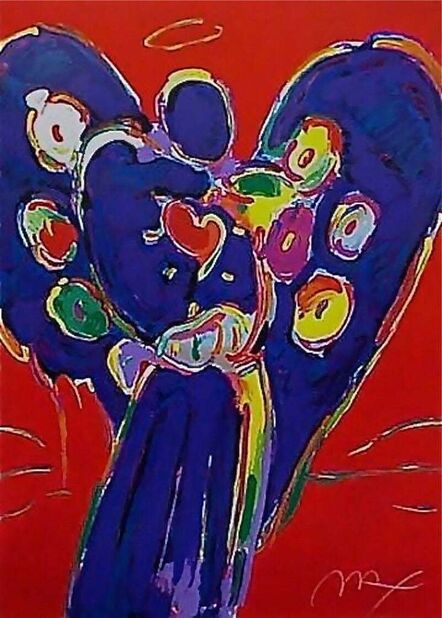 Peter Max, ‘Angel with Heart on Red’, 1996