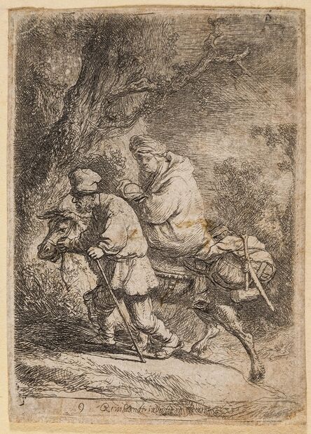 Rembrandt van Rijn, ‘The Flight into Egypt: Small Plate’, 1633