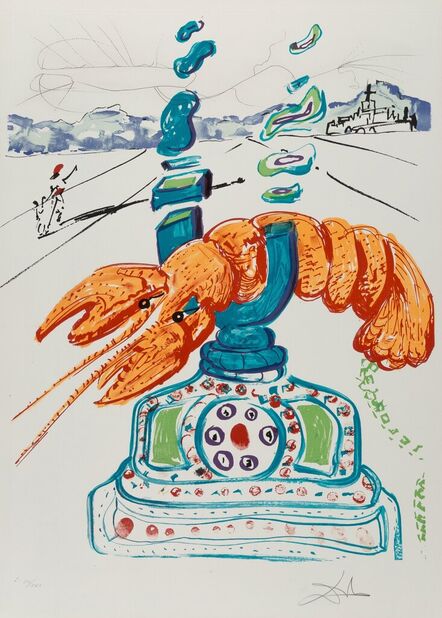 Salvador Dalí, ‘Cybernetic Lobster Telephone, from Imaginations and Objects of the Future’, 1975