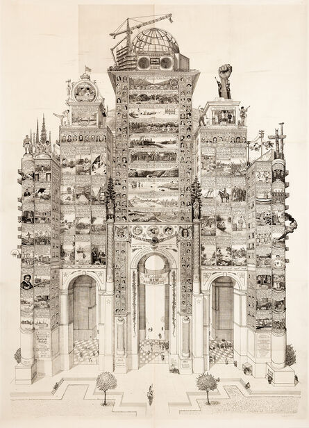 Sandow Birk, ‘White Out: A Monumental Arch to American History’, 2021