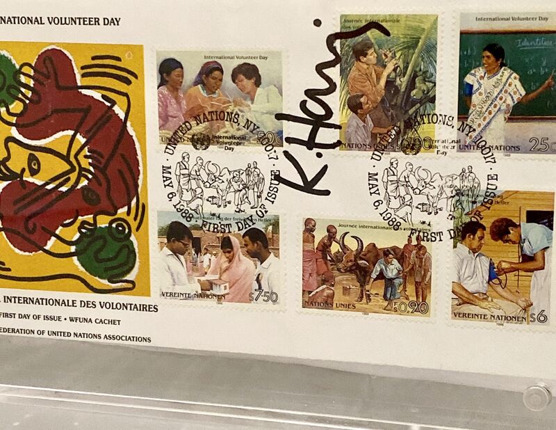 Keith Haring, ‘Signed Keith Haring International Volunteer Day mailer 1988’, 1988, Ephemera or Merchandise, Offset printed mailing envelope, Lot 180 Gallery