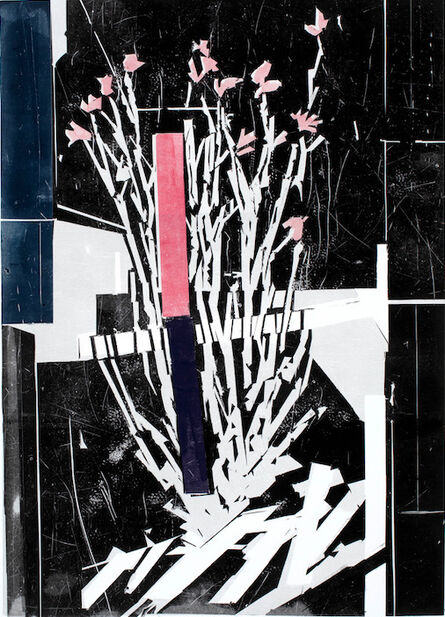 Alexander Tinei, ‘Field flower (pink stripe)’, 2020