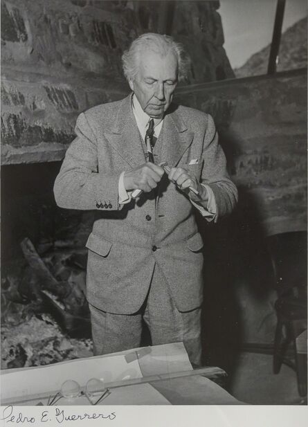 Pedro E. Guerrero, ‘Frank Lloyd Wright Sharpening a Pencil, #1’, 1947