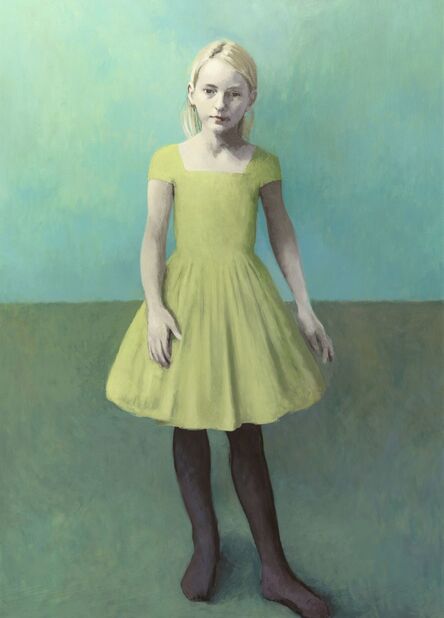 Claerwen James, ‘Girl With Pale Hair and a Pale Green Dress’, 2018