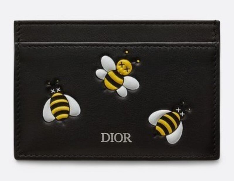 KAWS, ‘Bees Card Holder’, 2018, Fashion Design and Wearable Art, Black smooth calf printed bees yellow, black and white all-over, Dope! Gallery