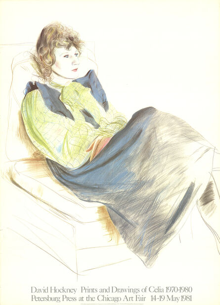 David Hockney, ‘Celia Wearing Checkered Sleeves’, 1981