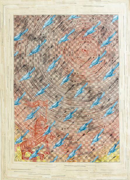 Andrew Schoultz, ‘Blue Birds (Art of Chess)’, 2016