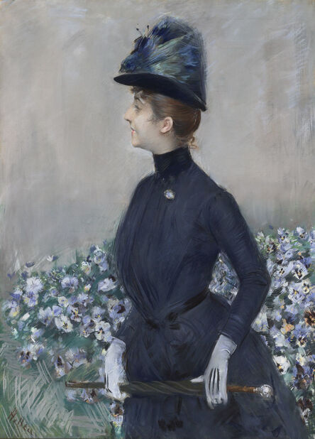 Paul César Helleu, ‘La femme aux fleurs (Portrait de Mathilde See)’, ca. 1910