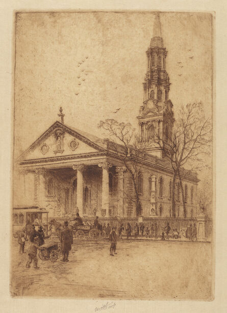 Charles Frederick William Mielatz, ‘St. Paul's, Broadway, N.Y.’, 1906