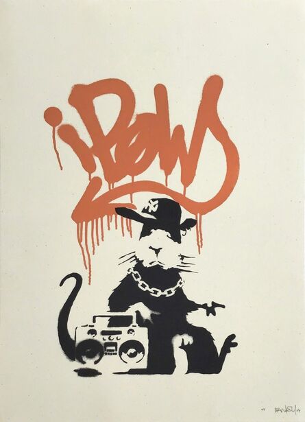 Banksy, ‘Gangsta Rat (Orange) AP - Signed ’, 2005