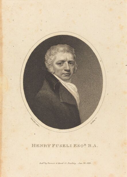 William Ridley after John Opie, ‘Henry Fuseli’, published 1801